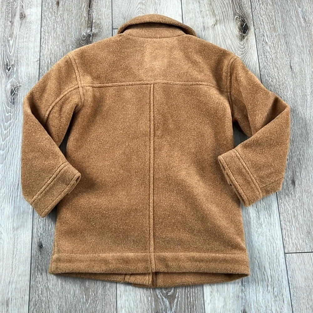 Gap Kids Boucle Jacket Tan Brown Button Down Small
